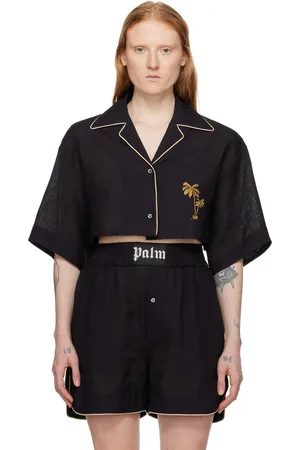Palm Angels Black Cropped Shirt