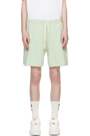Palm Angels Green Embroidered Shorts