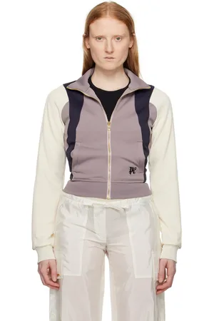 Palm Angels Purple Colorblock Track Jacket
