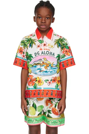 Dolce & Gabbana Kids Red & White Printed Shirt
