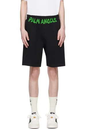 Palm Angels Black Printed Shorts