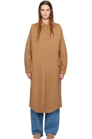 VALENTINO Tan Spread Collar Coat