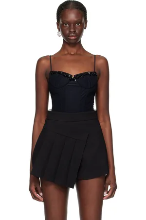 Shushu/Tong Navy Ruffled Bodysuit