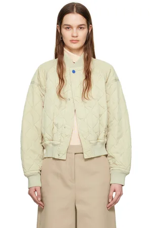 Burberry Beige Quilted Bomber Jacket