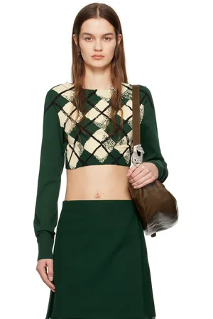 Burberry Green Argyle Sweater