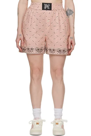 Palm Angels Pink Paisley Shorts
