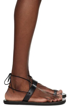 DRIES VAN NOTEN Black Ankle Strap Sandals