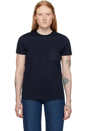 Max Mara Navy Crewneck T-Shirt