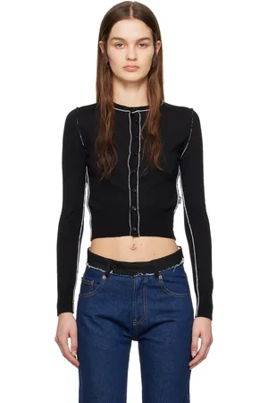 Maison Margiela Black Crewneck Cardigan