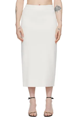 The Frankie Shop White Solange Midi Skirt