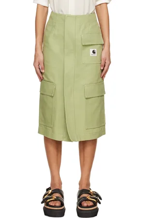SACAI Green Carhartt WIP Edition Midi Skirt