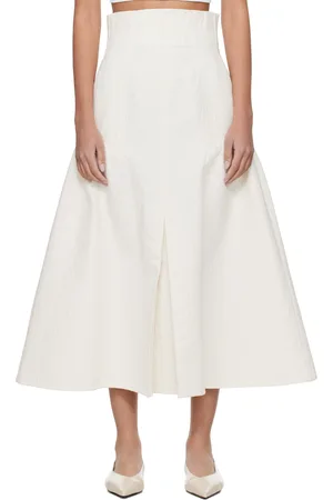 MAME KUROGOUCHI Off- Box Pleat Maxi Skirt
