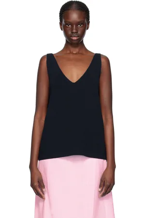 STUDIO NICHOLSON Navy Bara Tank Top