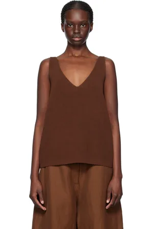 STUDIO NICHOLSON Brown Bara Tank Top