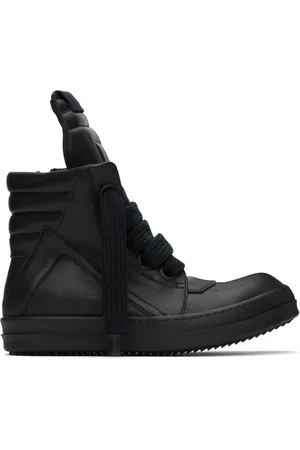 Rick Owens Black Jumbo Laced Geobasket Sneakers