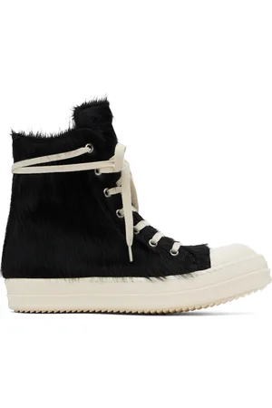 Rick Owens Black High-Top Sneakers