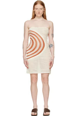 Gimaguas White & Brown Été Minidress