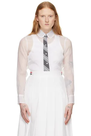 Thom Browne White Sheer Shirt