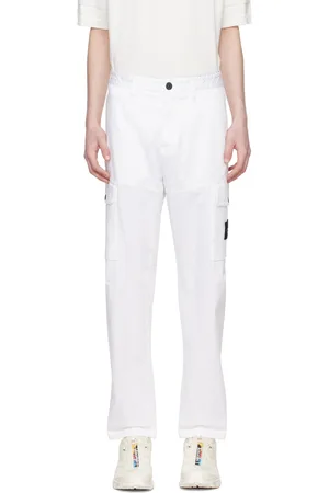 Stone Island White Patch Cargo Pants