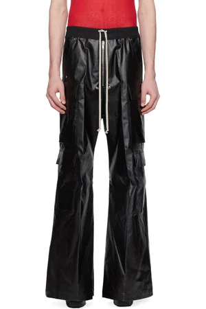 Rick Owens Black Cargobelas Denim Cargo Pants