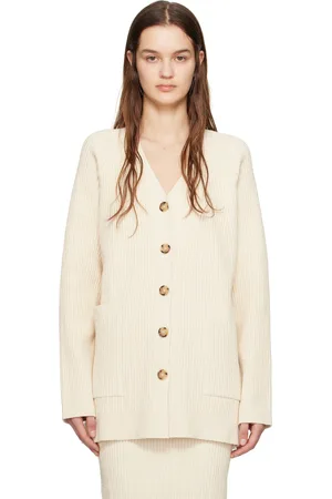 Totême Off-White Button Cardigan
