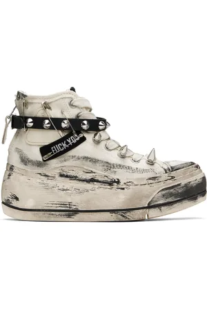 R13 SSENSE Exclusive Off-White Double Grommet Kurt Sneakers