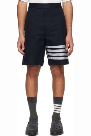 Thom Browne Navy 4-Bar Shorts