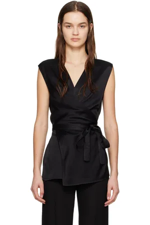 Totême Black Twisted Blouse