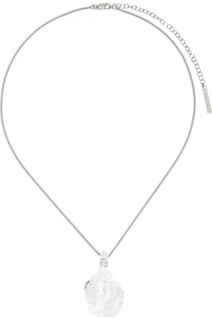 Y / PROJECT Silver Midi Fuck U Necklace