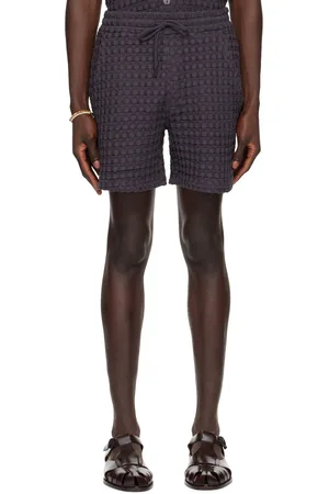 Oas Black Waffle Knit Shorts