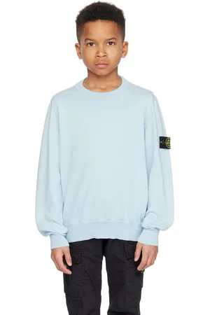 Stone Island Kids Blue Crewneck Sweater