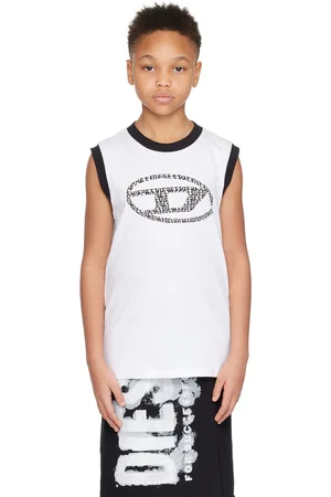 Diesel Kids White Mtgram Tank Top