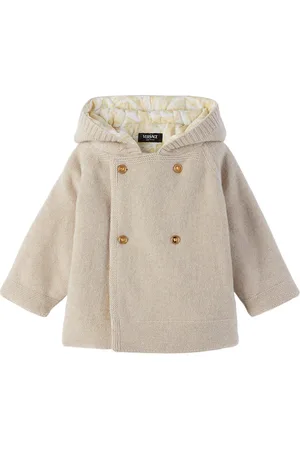 VERSACE Baby Beige Double-Breasted Jacket