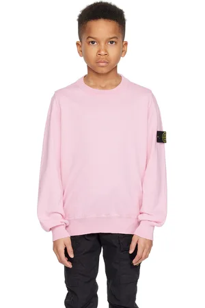Stone Island Kids Pink Crewneck Sweater