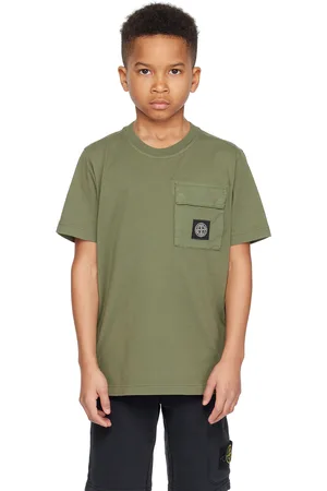 Stone Island Kids Green Patch T-Shirt