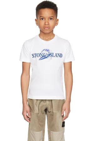 Stone Island Kids White Crewneck T-Shirt