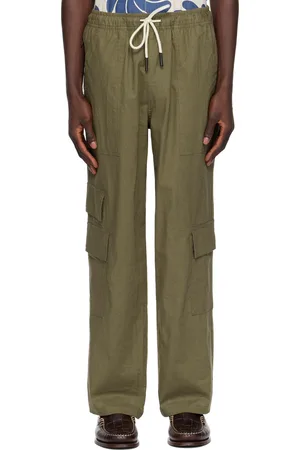 Oas Khaki Drawstring Cargo Pants