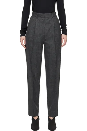 Totême Gray Single-Pleat Trousers