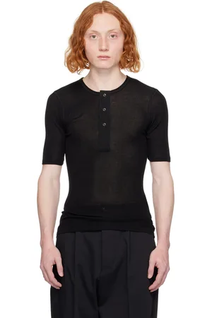 Ami Black Three-Button Tank Top