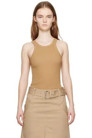 Jil Sander – Cotton Blend Terry Tank Top Beige