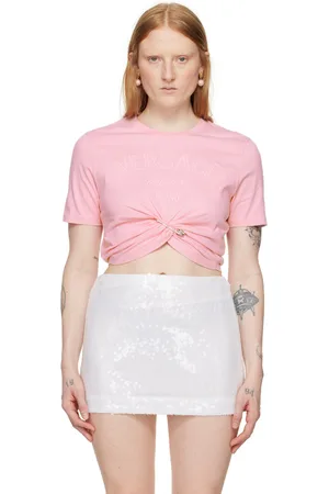VERSACE Pink Embroidered T-Shirt