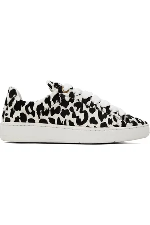 Lanvin White & Black Curb Lite Sneakers
