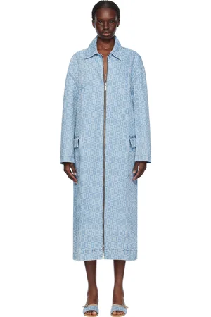 GCDS Blue Monogram Denim Coat