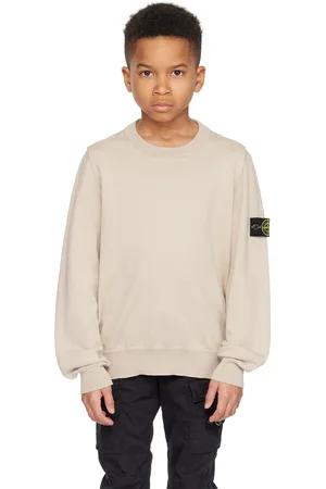 Stone Island Kids Beige Crewneck Sweater