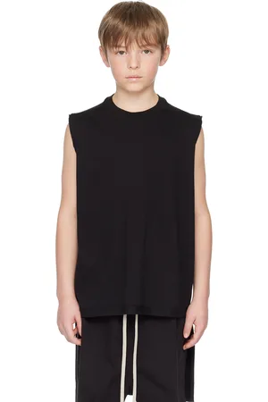 Rick Owens Kids Black Tarp Tank Top