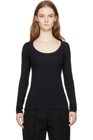 Totême Black Classic Long Sleeve T-Shirt