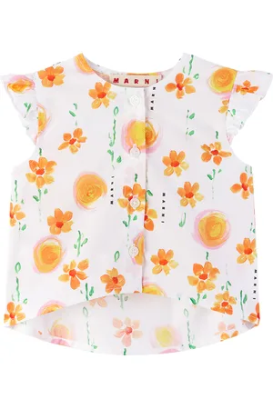 Marni Baby White Floral Shirt