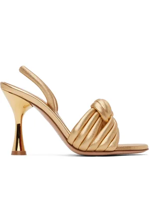 Gianvito Rossi Gold Ottavia Heeled Sandals