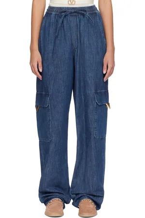 VALENTINO Blue Drawstring Cargo Pants