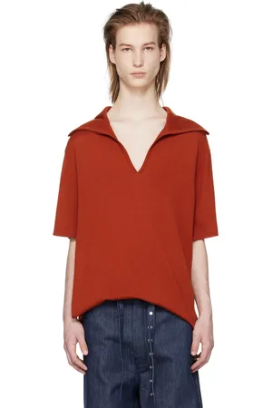 T/SEHNE SSENSE Exclusive Orange Open-Seam Polo